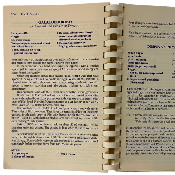 A Southern Lady Cooks With A Greek Accent Vintage Cookbook By Sophia Clikas 1982 - Picture 12 of 12